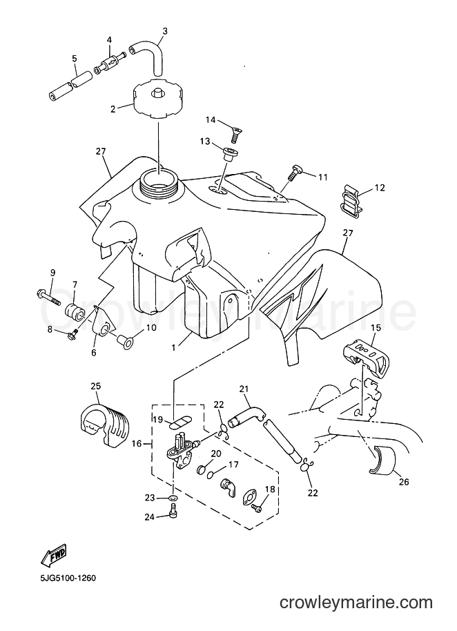 Yamaha Motors YZ426F (5JG6) [070] - FUEL TANK