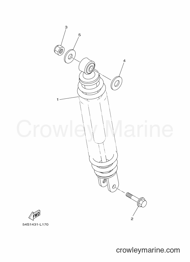 2014 Scooter AF115F - AF115F (1YC5) [010] - REAR ARM & SUSPENSION