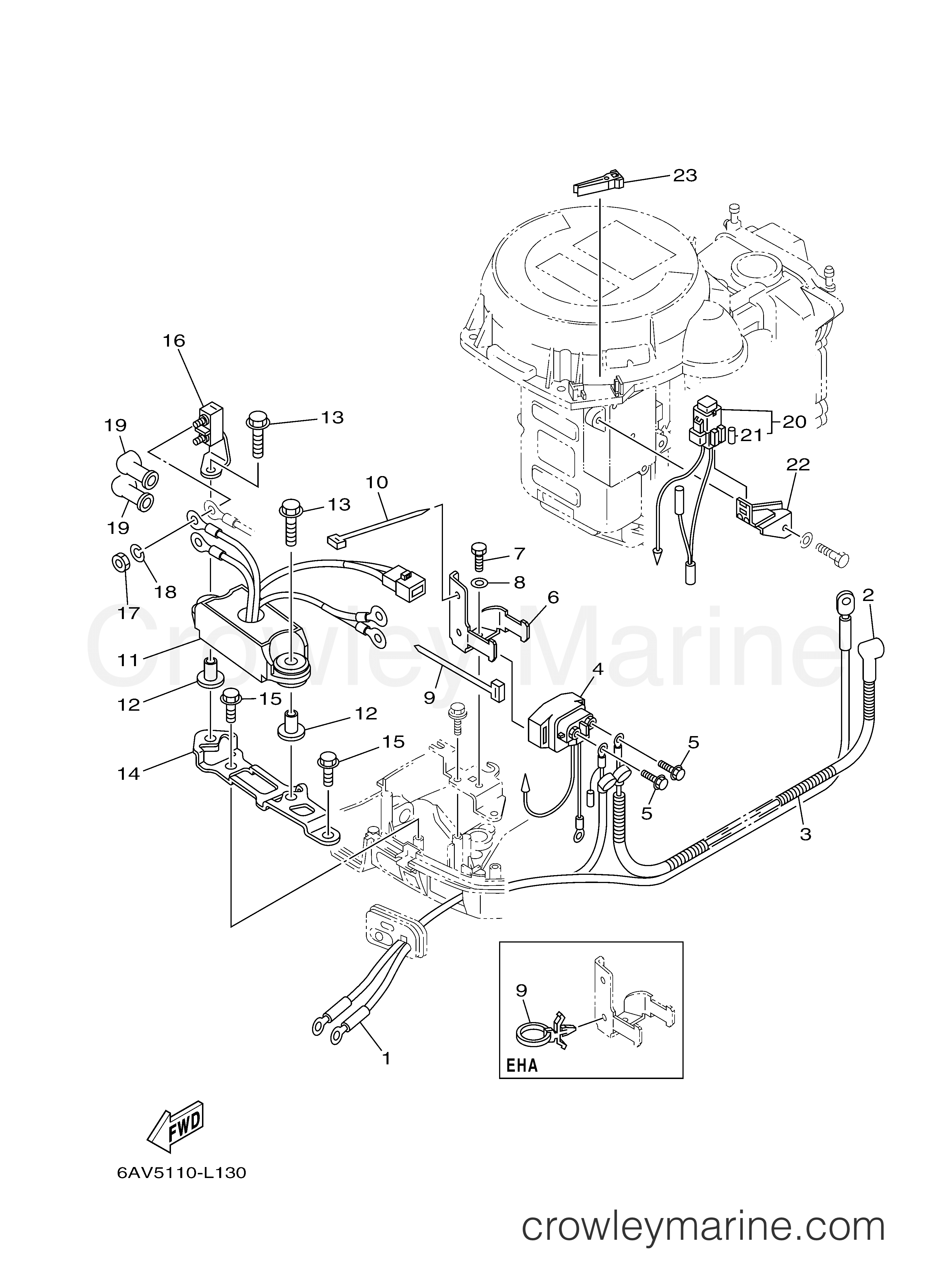 ELECTRICAL 2 2012 Outboard 9.9hp T9.9XPHA Crowley Marine
