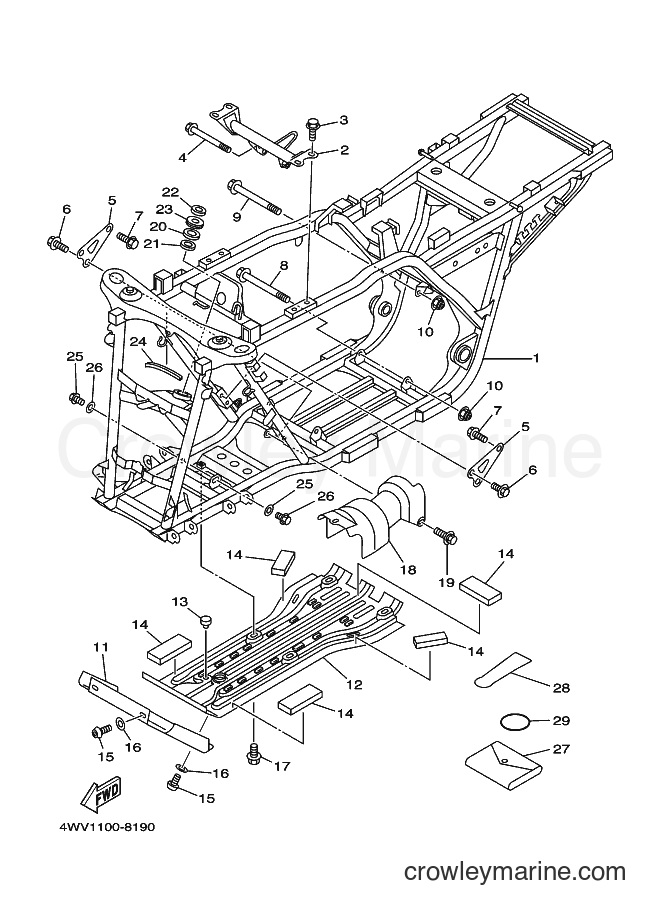 1998 ATV YFM600FWA - YFM600FWA (4WV2) [010] - FRAME