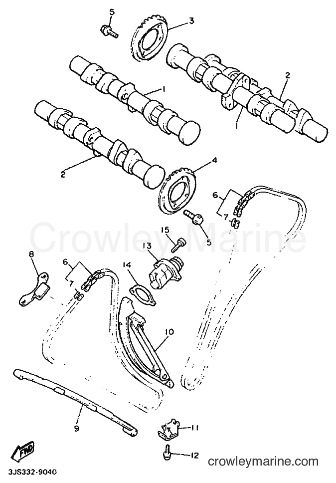 1990 Cruiser XVZ13TD - XVZ13TD (3JS2) [999] - CAMSHAFT & CHAIN