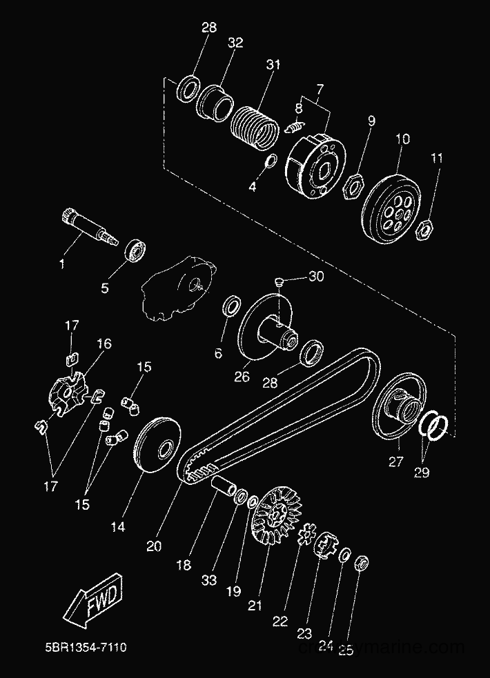 2000 Scooter YQ50 - YQ50 (5HEN) [010] - CLUTCH