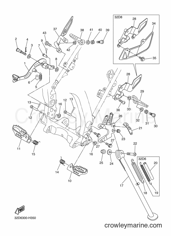 2009 Dirt Bike WR250X - WR250X (32D6) [010] - STAND & FOOTREST