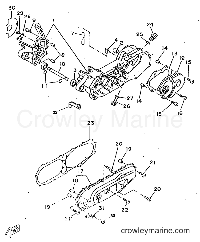 1998 Scooter CW50RS - CW50RS (4TDK) [010] - CRANKCASE
