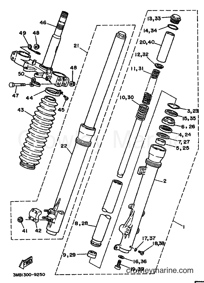 1994 Dirt Bike DT125R - DT125R (4DJ4) [999] - FRONT FORK