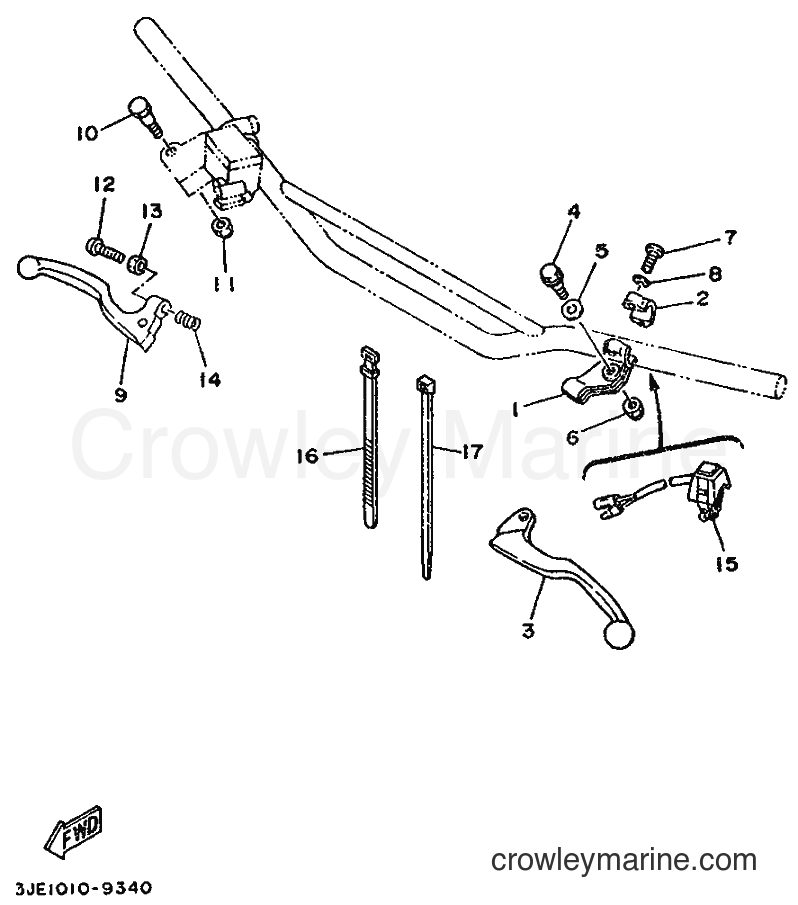 1989 Dirt Bike YZ250 - YZ250 (3JE1) [060] - HANDLE SWITCH & LEVER