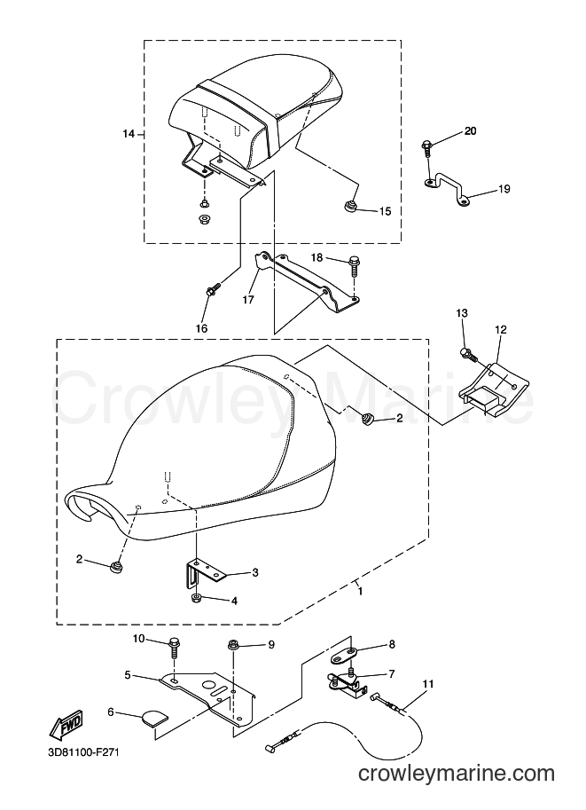 Yamaha Motors XVS1300A (11C1) [040] - SEAT