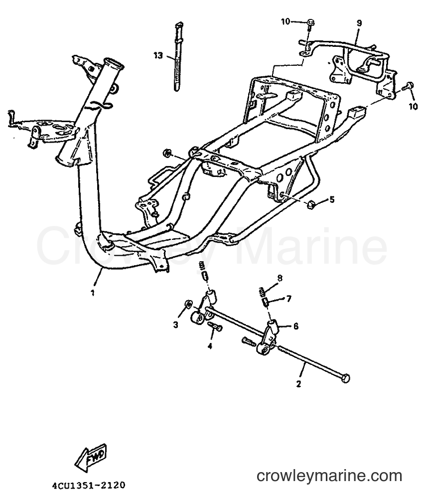 1995 Scooter YE50 - YE50 (4LN3) [999] - FRAME