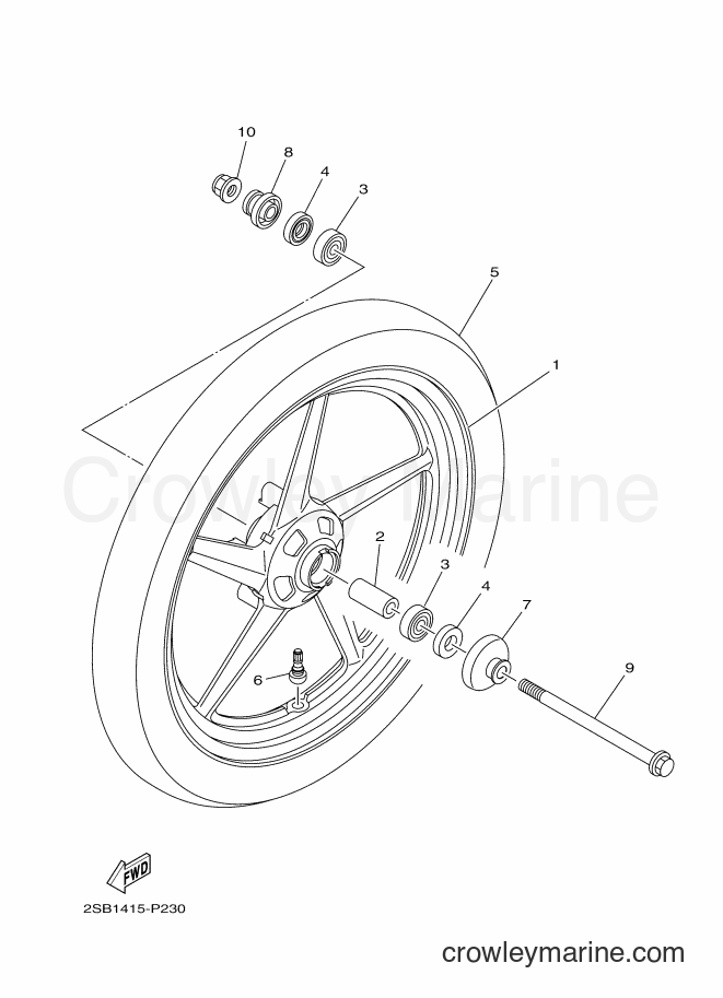 2017 Street Bike YS125-5C - YS125-5C (BT41) [010] - FRONT WHEEL