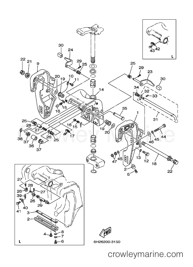 Yamaha Motors 60FED (6H28) [020] - BRACKET 2