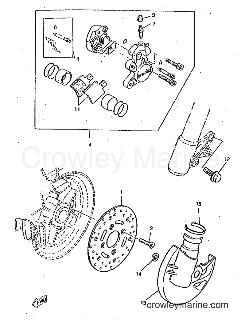 1997 Scooter CW50RSX - CW50RSX (5AY1) [999] - FRONT BRAKE CALIPER