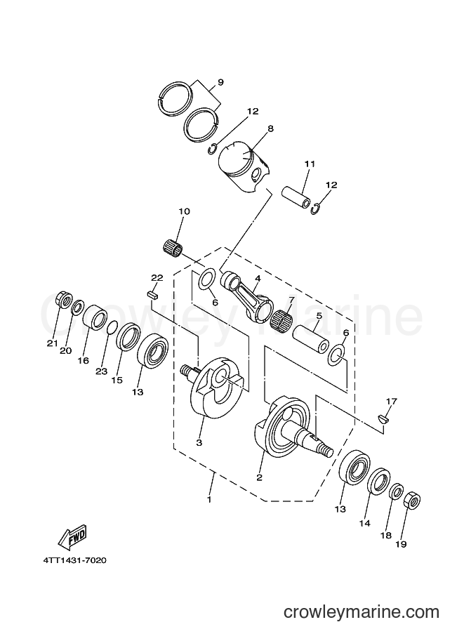 1999 Scooter JZ120F - JZ120F (4TT4) [010] - CRANKSHAFT & PISTON