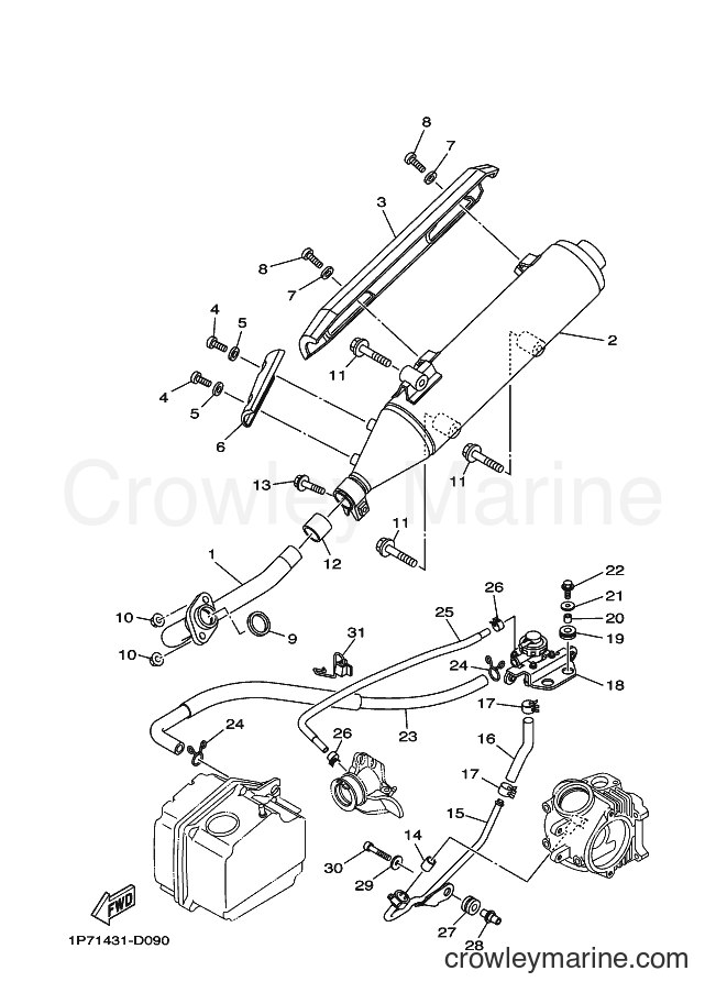 2007 Scooter AT115C - AT115C (2B56) [010] - EXHAUST