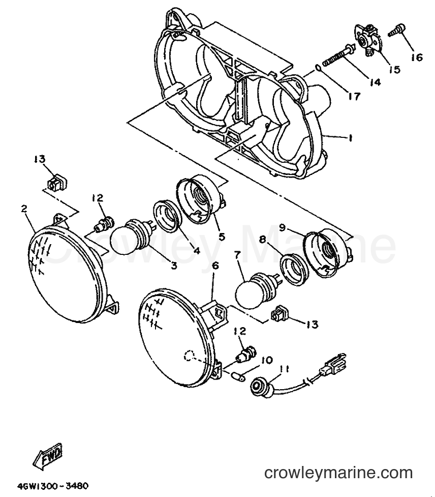 Yamaha Motors TDR125 (4GW4) [080] - ALTERNATE FOR HEADLIGHT