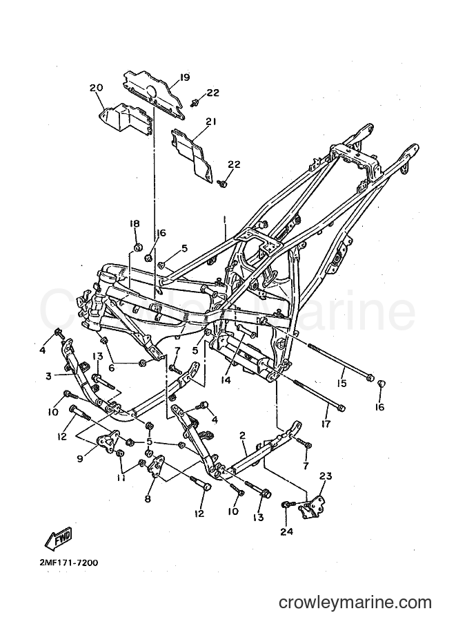 1988 Sport Bike FZ750 - FZ750 (2MF0) [010] - FRAME