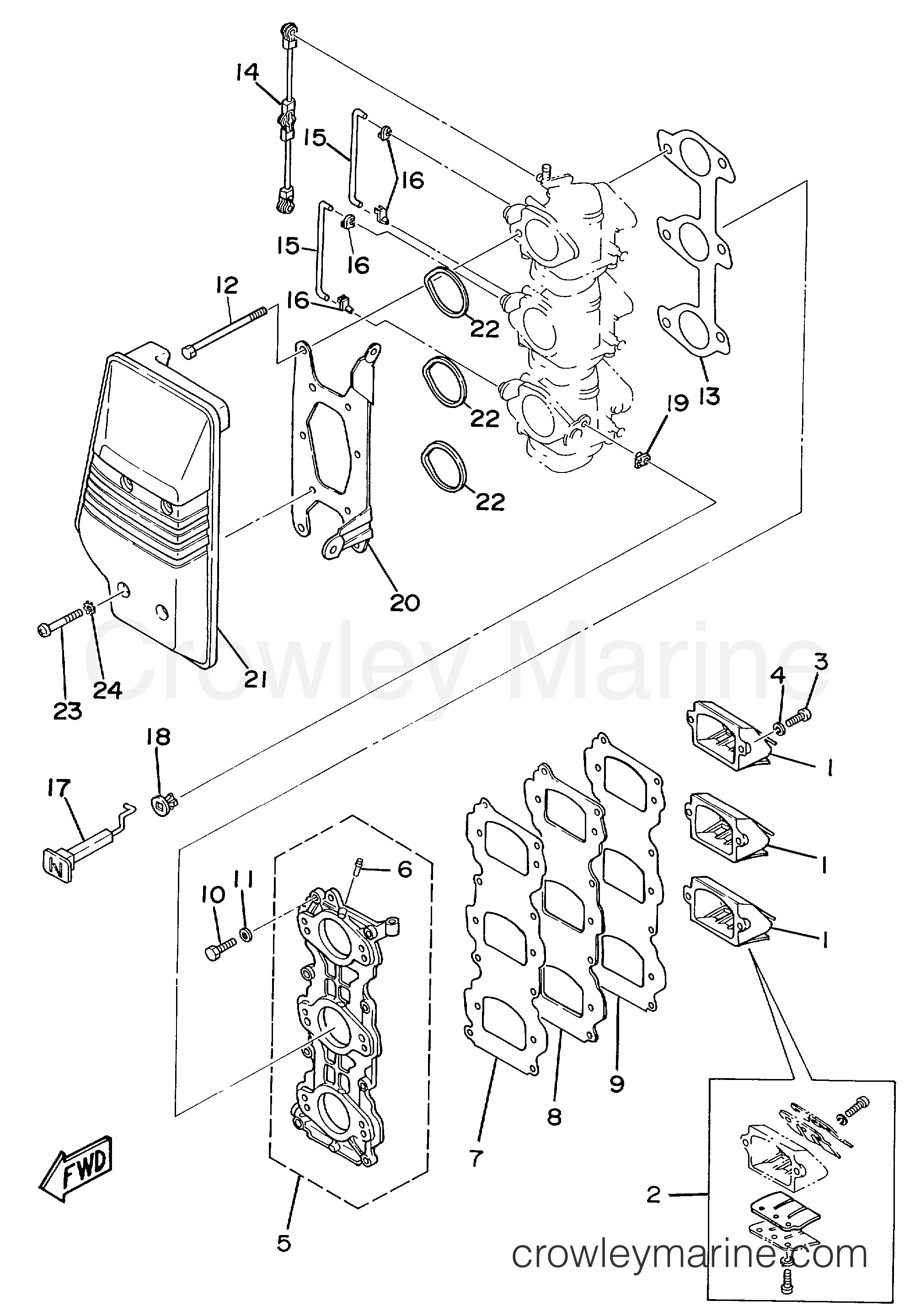 Yamaha Motors 70ETLF - INTAKE
