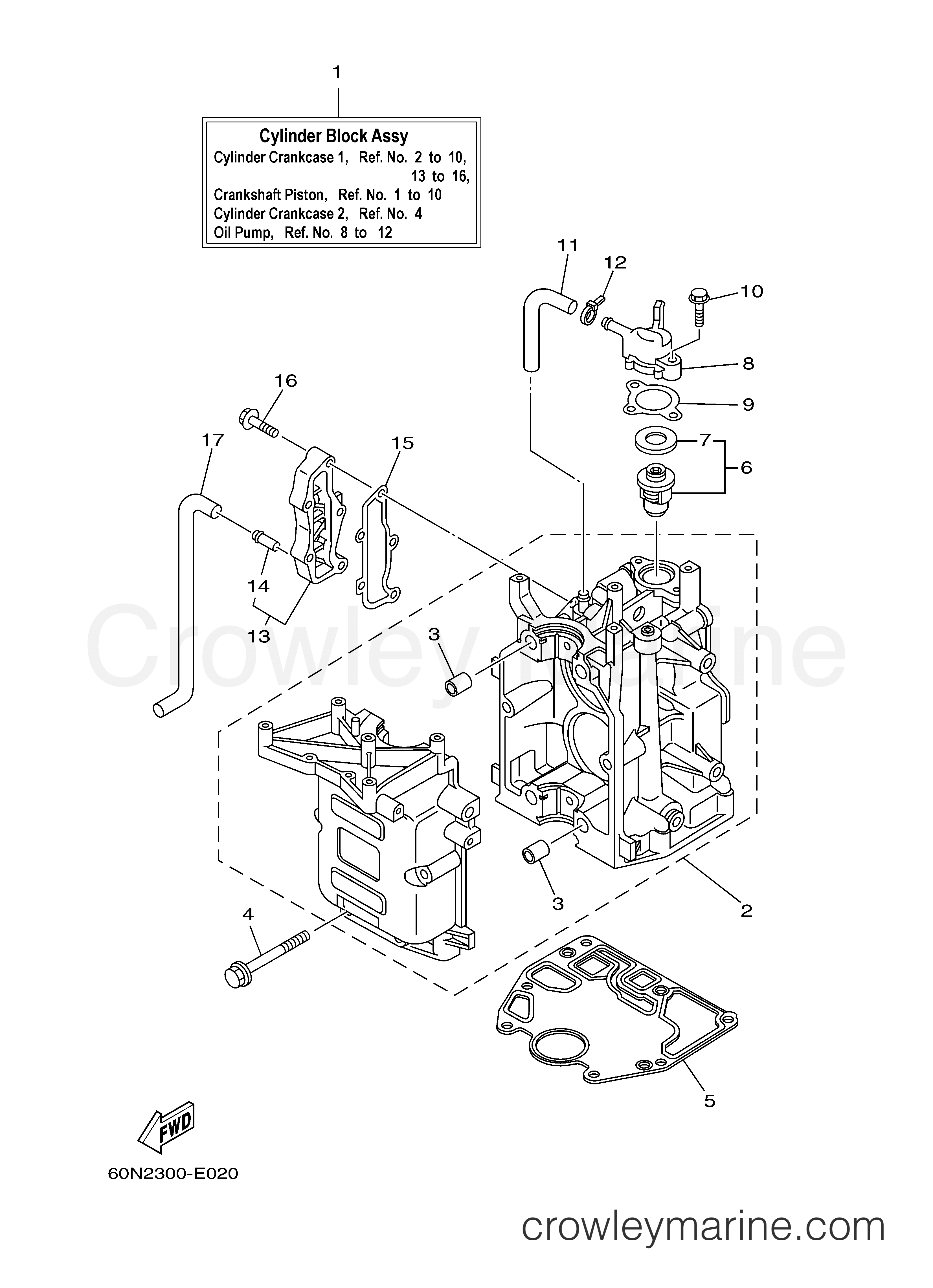 Yamaha Motors T8DPLH - CYLINDER CRANKCASE 1