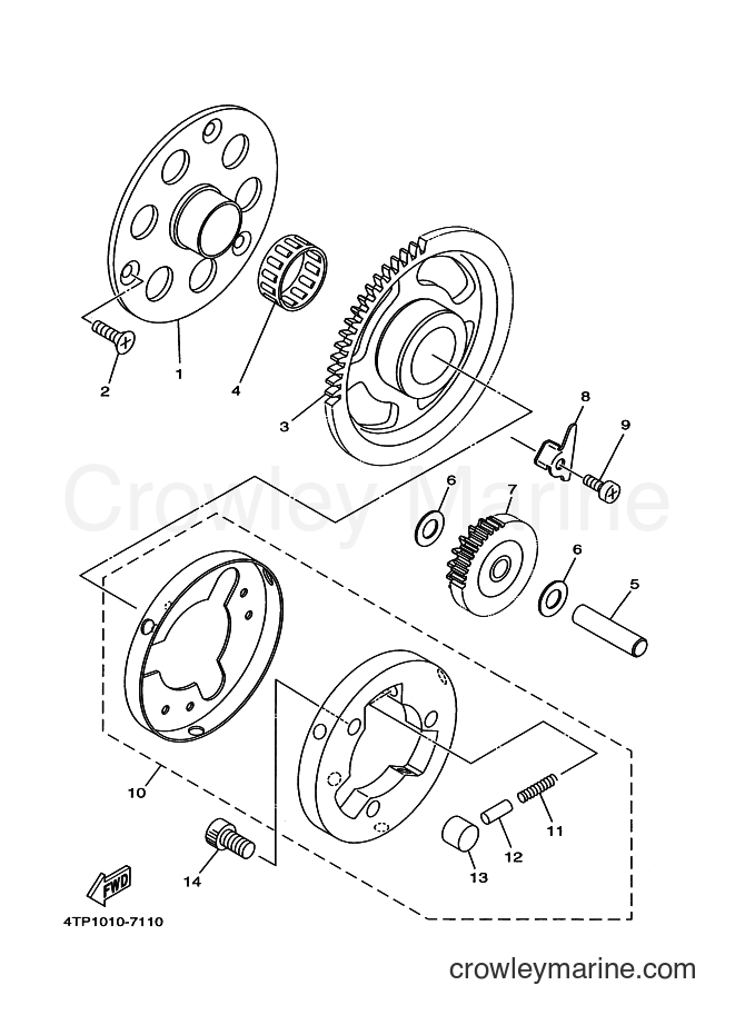 1999 Dirt Bike DT230 - DT230 (4TP3) [010] - STARTER CLUTCH