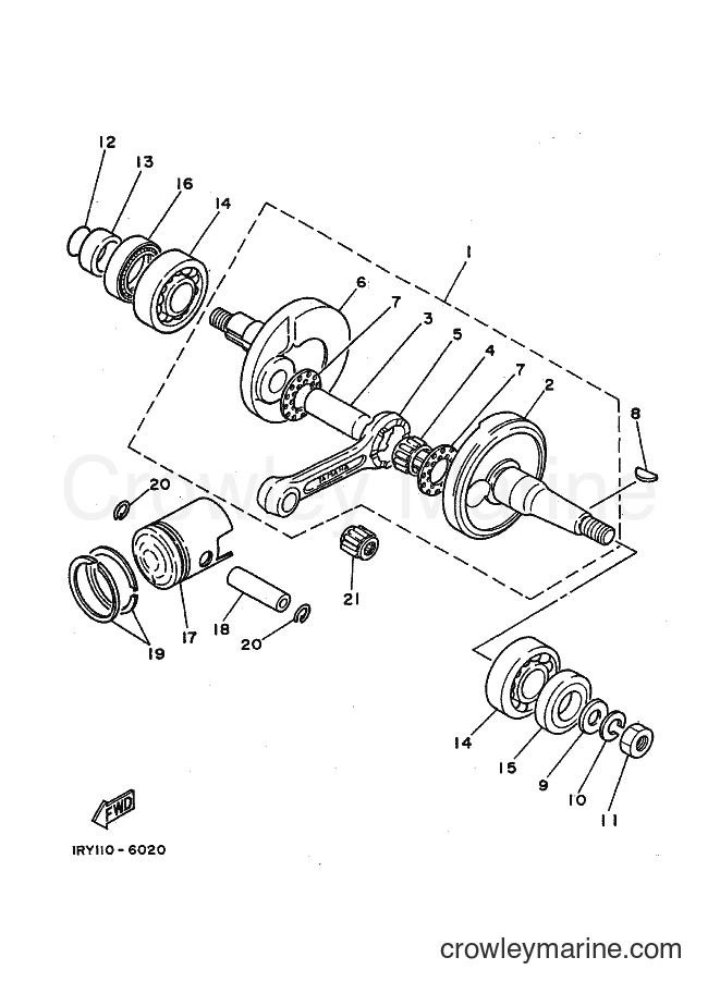 1989 Dirt Bike BW80 - BW80 (3PS1) [010] - CRANKSHAFT & PISTON