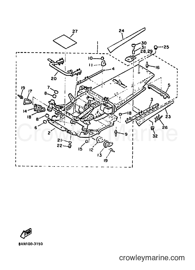 Yamaha Motors VT480 (8AN1) [020] - FRAME