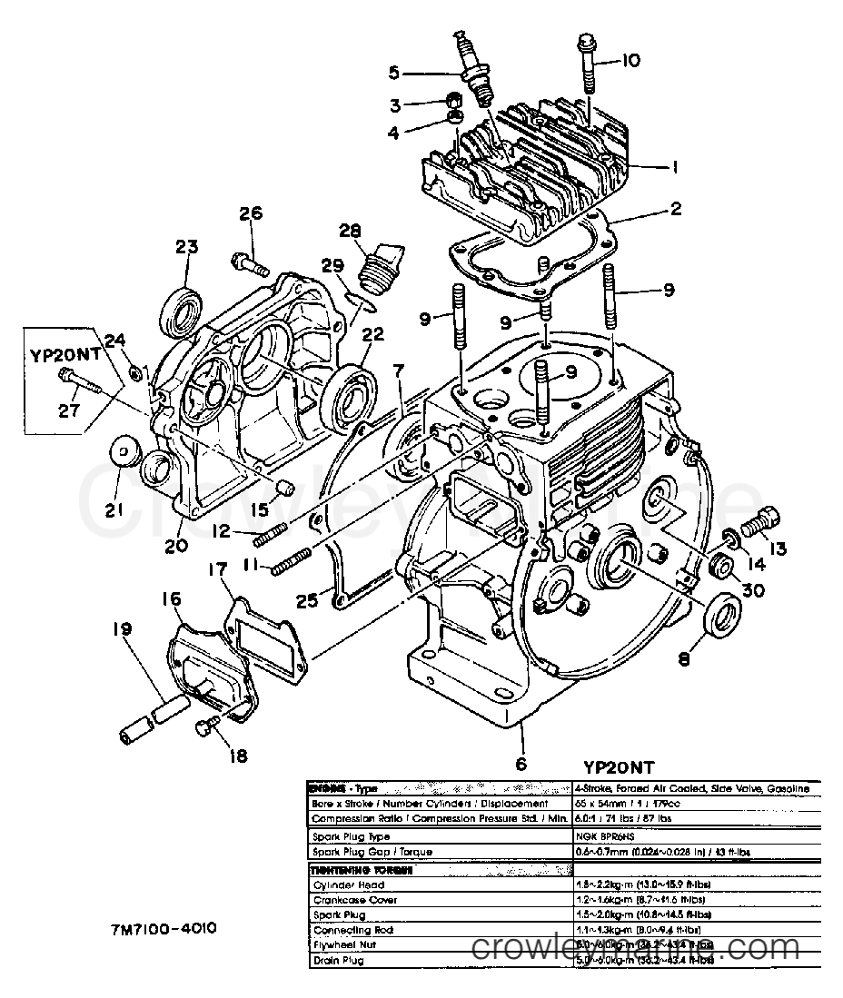 Yamaha Motors YP30NT - CYLINDER - CRANKCASE