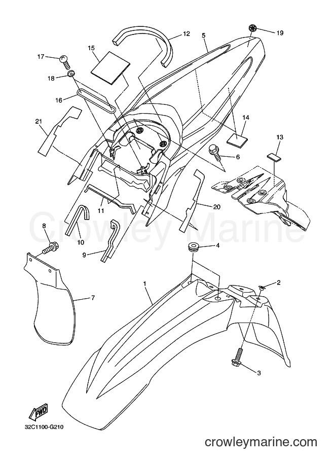 2009 Dirt Bike WR250R - WR250R (32CB) [010] - FENDER