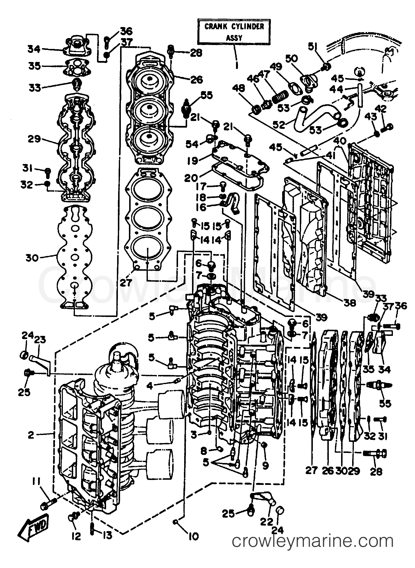 Yamaha Motors 150TXRS - CYLINDER CRANKCASE