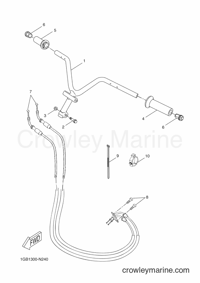 Yamaha Motors NS50F (1GB2) [020] - STEERING HANDLE & CABLE
