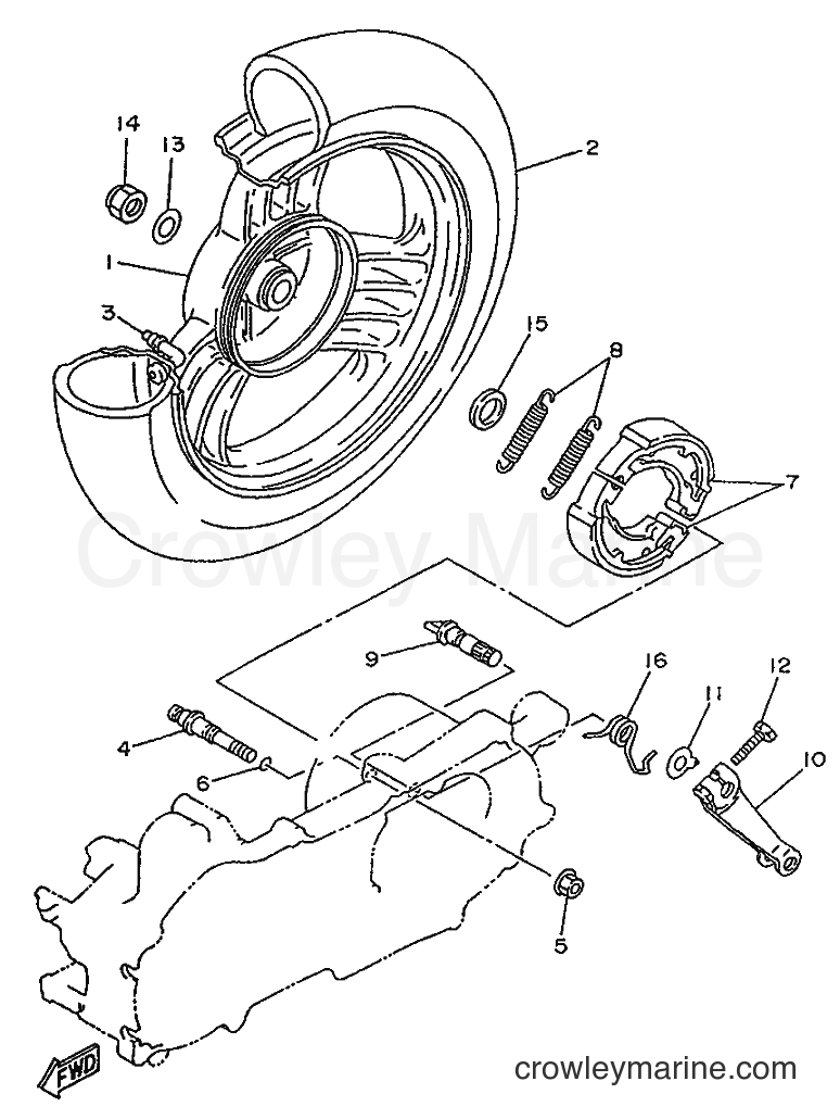 1996 Scooter YA50S - YA50S (4MJ9) [999] - REAR WHEEL