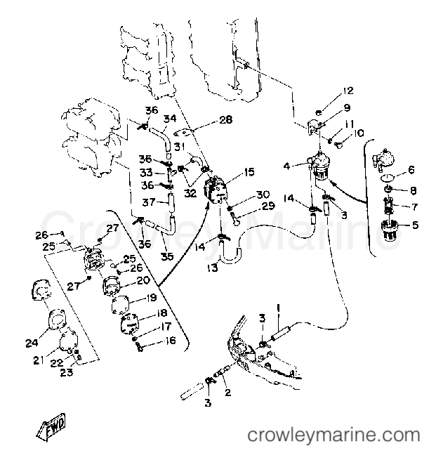 Yamaha Motors 130ETLD - FUEL SYSTEM