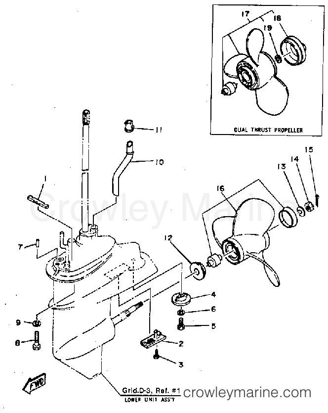 Yamaha Motors F9.9SK - LOWER - DRIVE 2