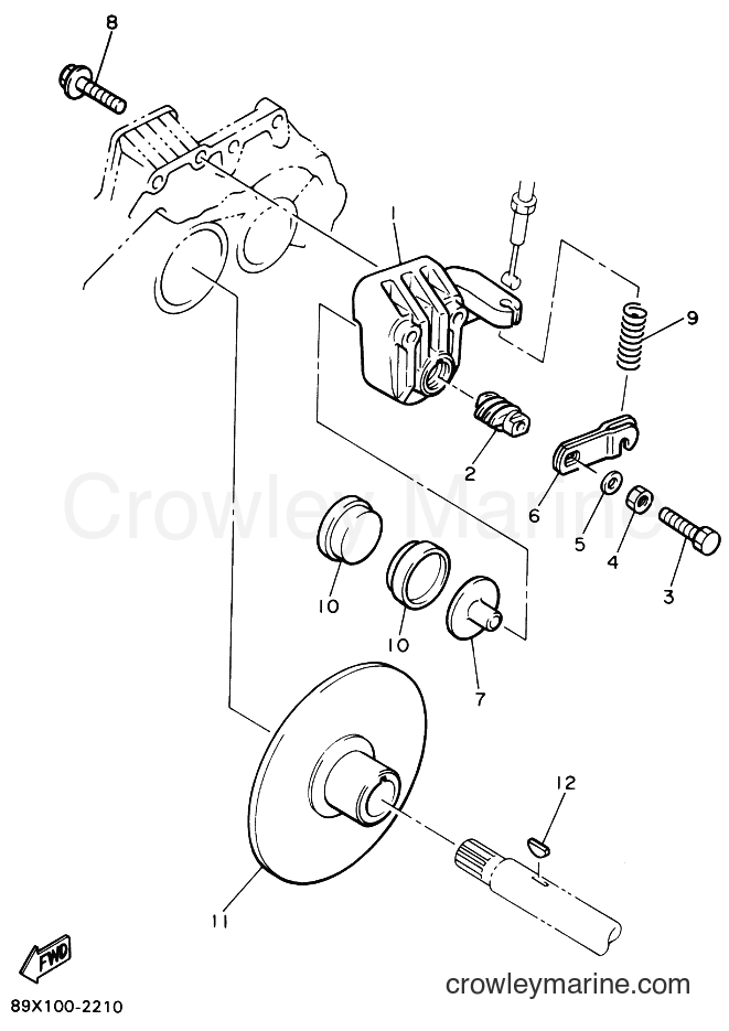 1992 Snowmobile ET410TR - ET410TR (89X1) [020] - BRAKE