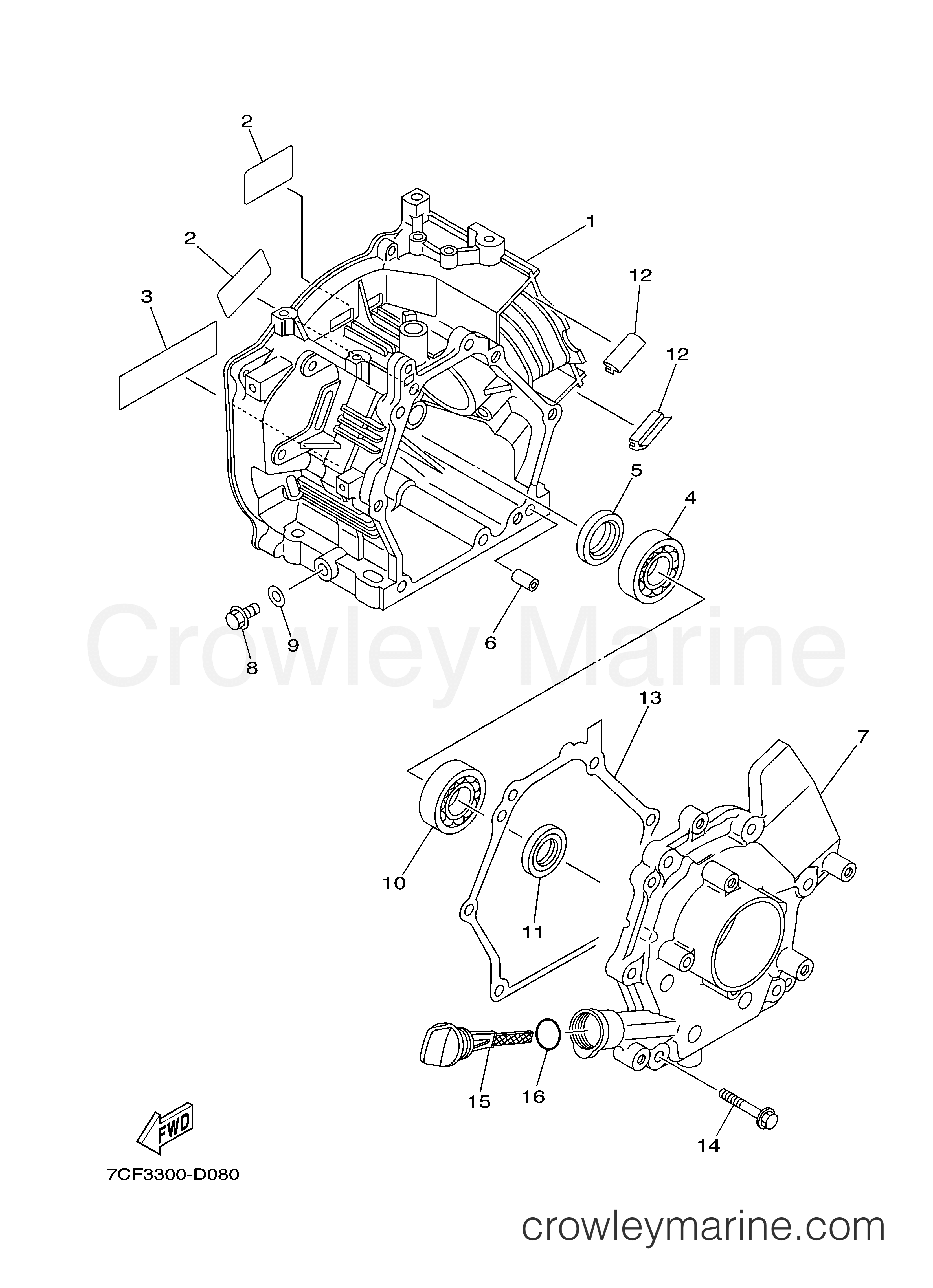 Yamaha Motors EF2400ISHC  (INVERTER GENERATOR) - CRANKCASE