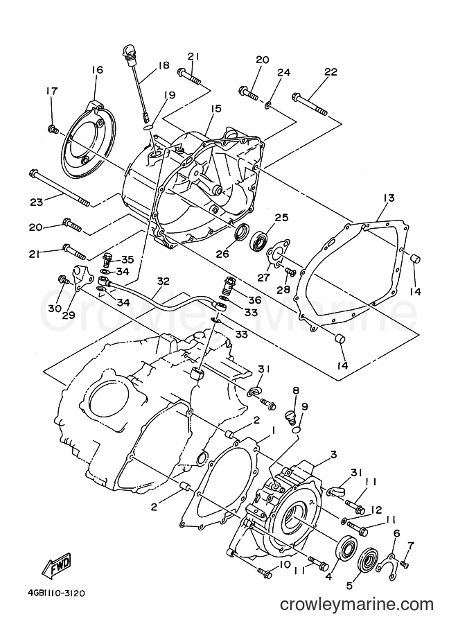 2002 ATV YFM400FW - YFM400FW (4SHR) [010] - CRANKCASE COVER 1