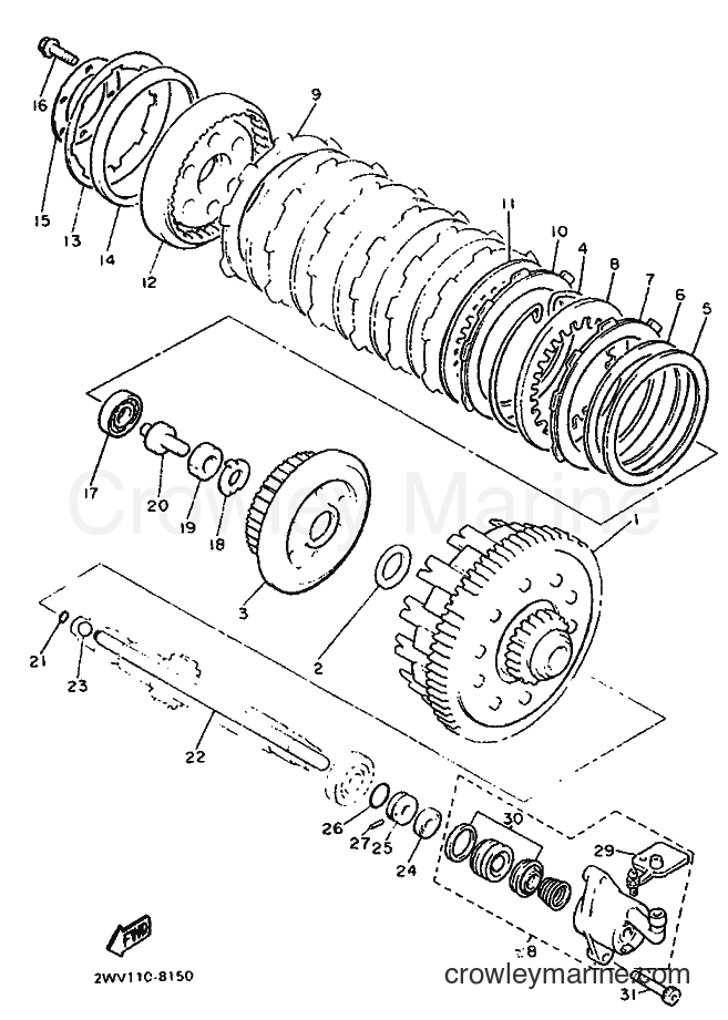 1992 Cruiser XVZ13TD - XVZ13TD (3JJC) [010] - CLUTCH
