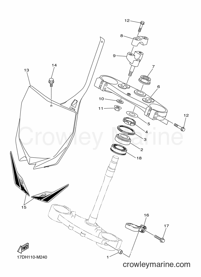 2013 Dirt Bike YZ250F - YZ250F (17DJ) [010] - STEERING