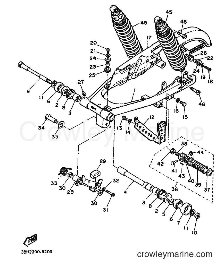 Yamaha Motors XT500 (3BH2) [999] - REAR ARM