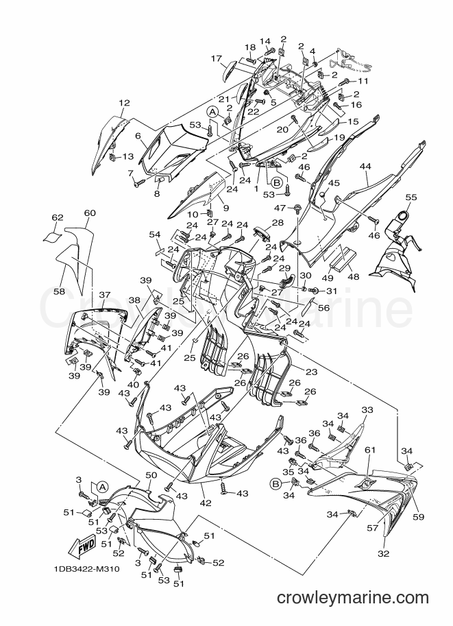 Yamaha Motors AT125FC (1DB4) [010] - LEG SHIELD 2