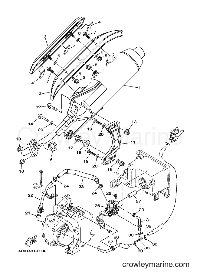 2007 Scooter AF115S - AF115S (4D03) [010] - EXHAUST