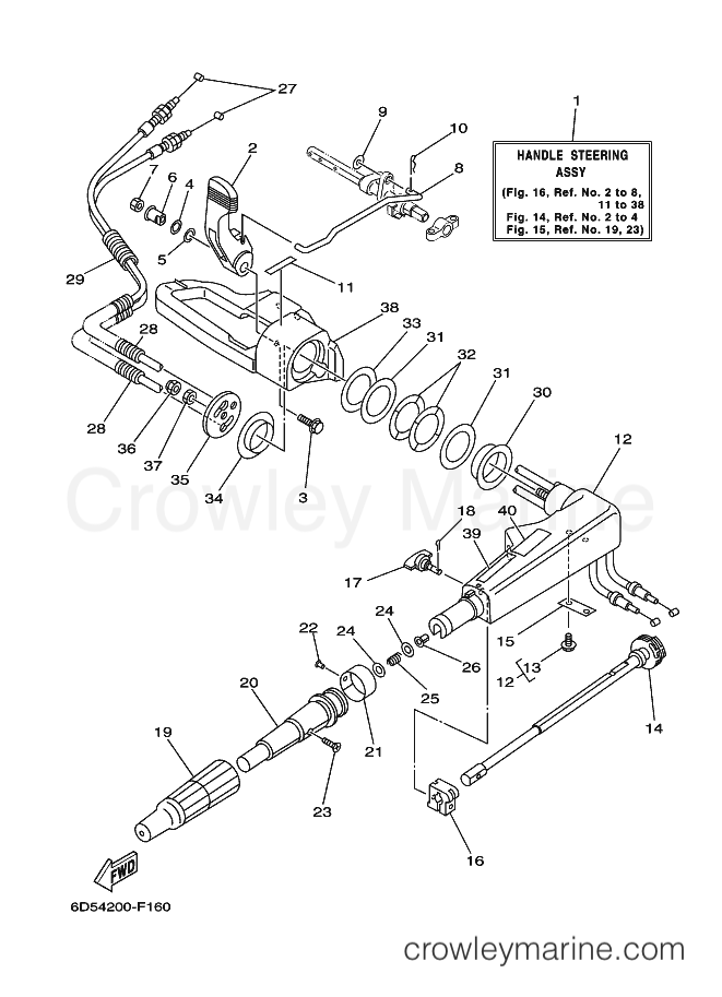 Yamaha Motors F25CML (6D54) [030] - STEERING