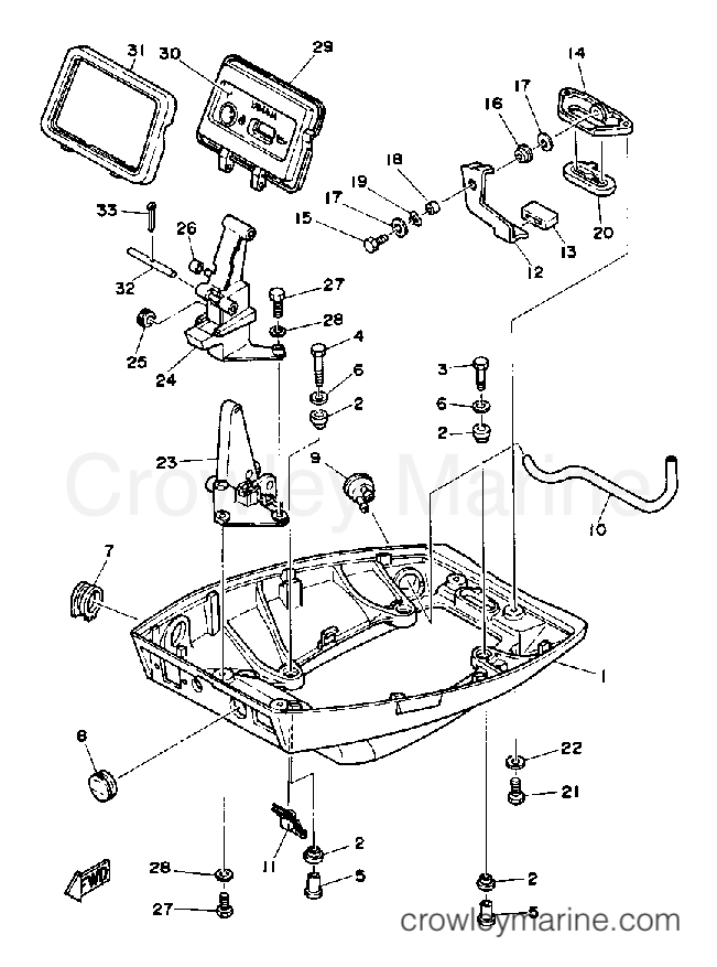 Yamaha Motors F9.9LF - BOTTOM COWLING