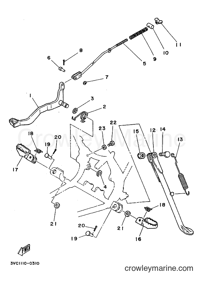 1991 Dirt Bike RT180 - RT180 (4BN1) [010] - STAND & FOOTREST