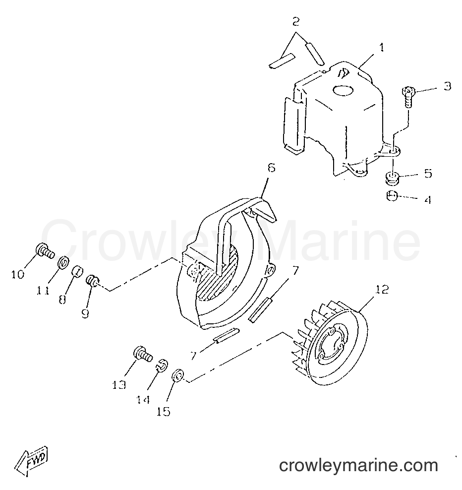 1995 Scooter CW50RS - CW50RS (4TD6) [999] - AIR SHROUD & FAN