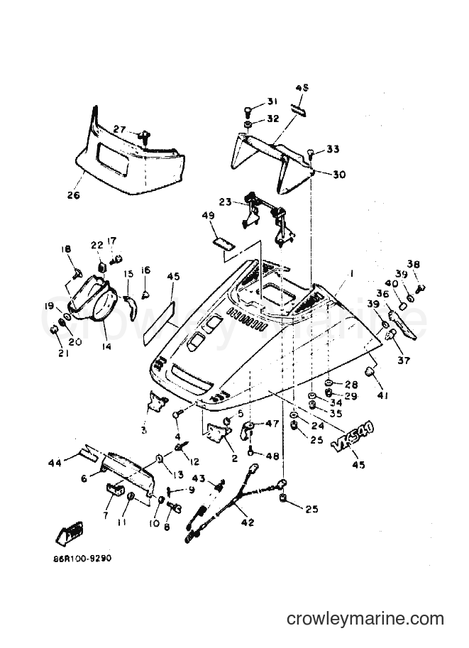 1989 Snowmobile VK540 - VK540 (86R1) [010] - SHROUD & WINDSHIELD
