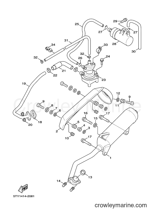 2006 Scooter XC125 - XC125 (5MLA) [020] - EXHAUST