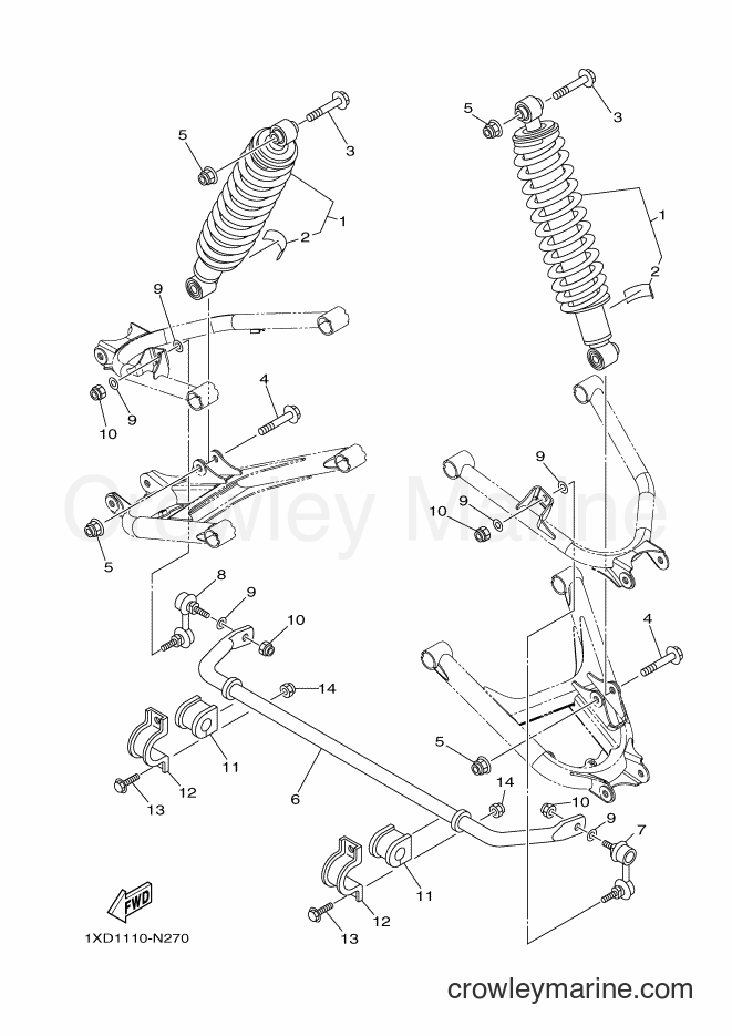 2015 ATV YXC700 - YXC700 (2PG2) [010] - REAR SUSPENSION