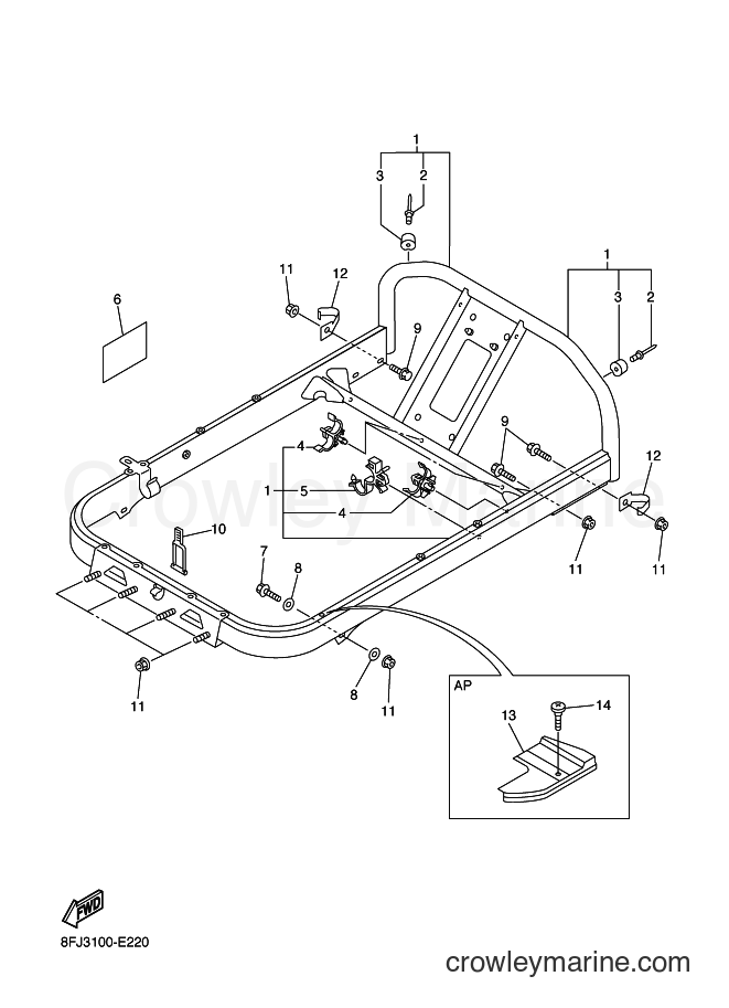 Yamaha Motors RS10 (8ES2) [020] - STEERING GATE