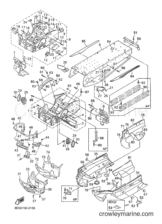 Yamaha Motors VX700DX (8DY2) [020] - FRAME