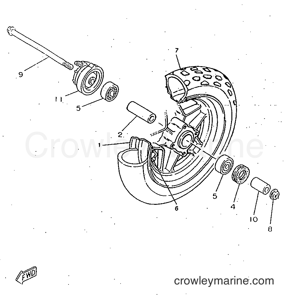 1998 Scooter CW50RSX - CW50RSX (5AY3) [999] - FRONT WHEEL
