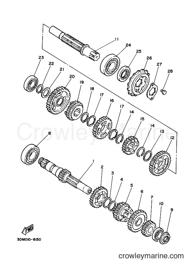 Yamaha Motors XV250 (46B6) [010] - TRANSMISSION